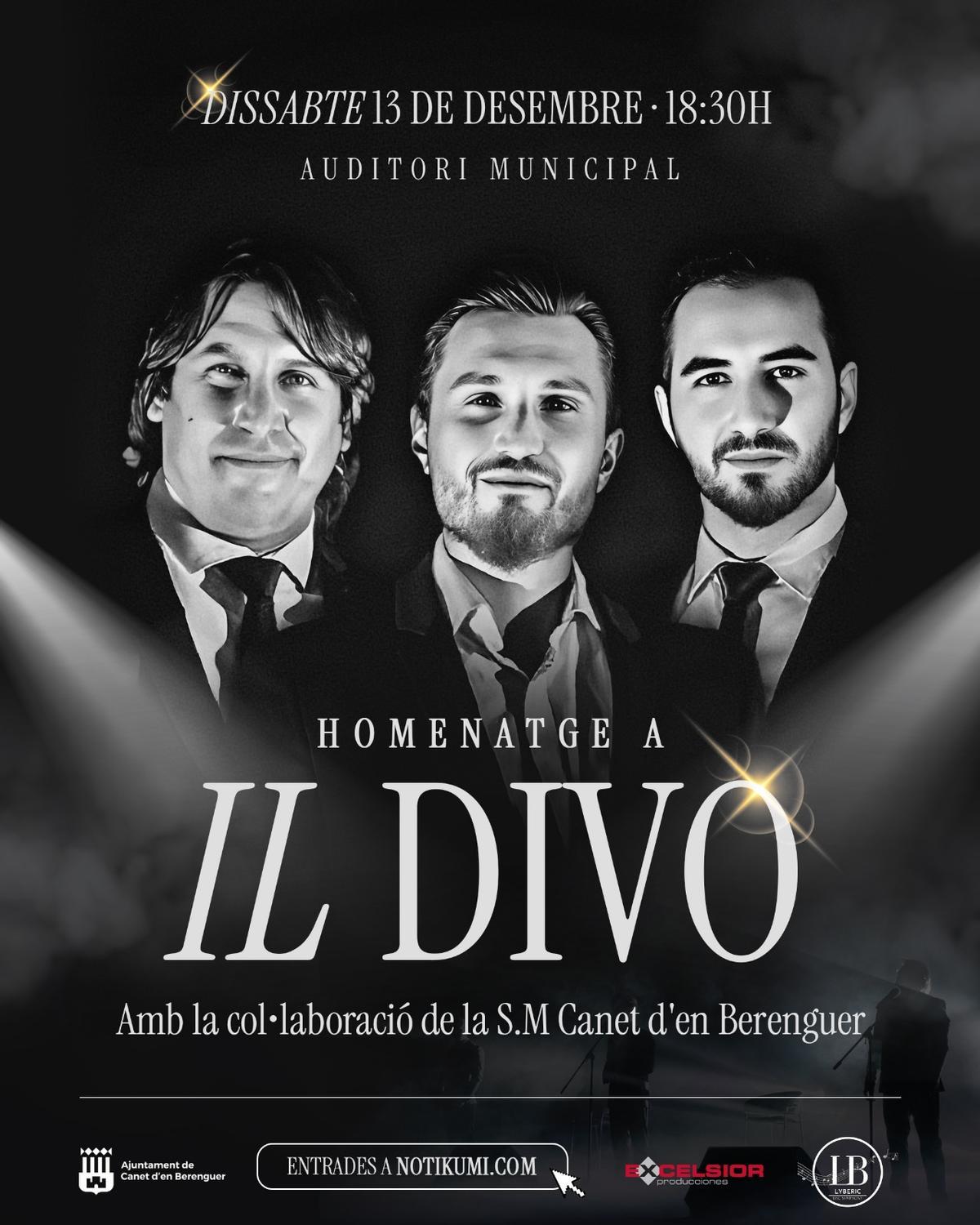 Cartel concierto homenage Il Divo.