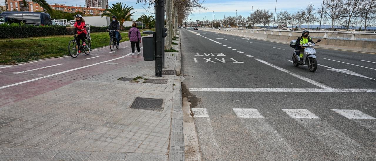 Carril bici de la Ronda Norte.