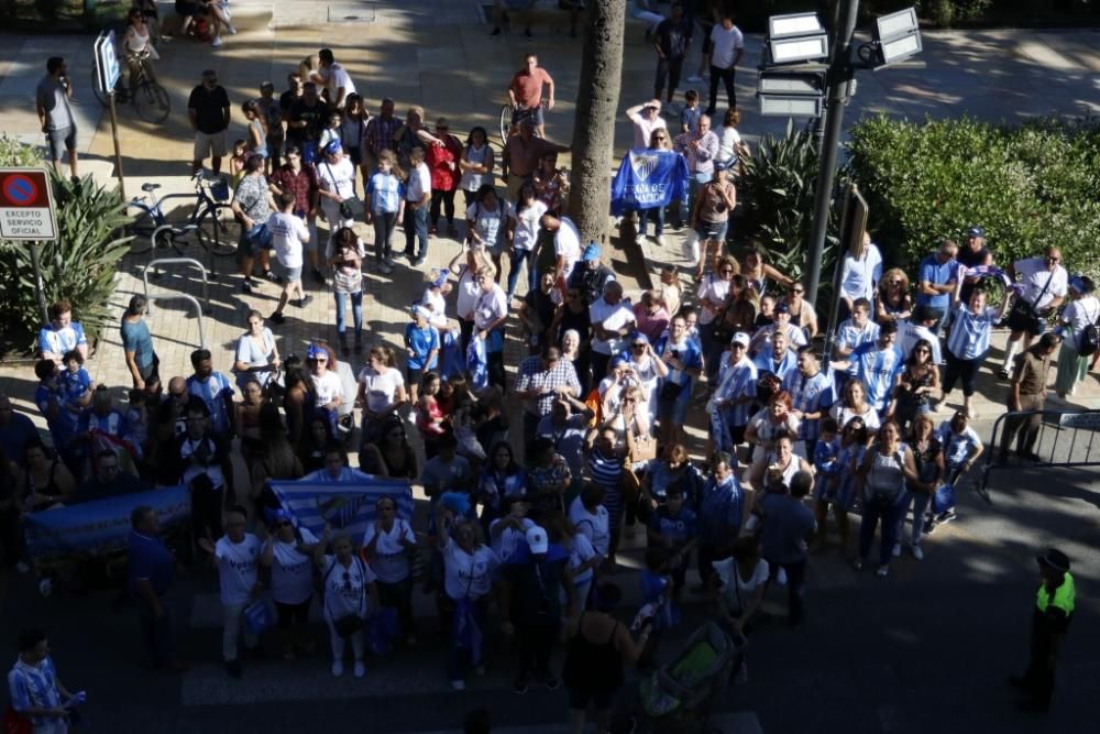 Recibimiento al Málaga CF en el Ayuntamiento de Málaga.