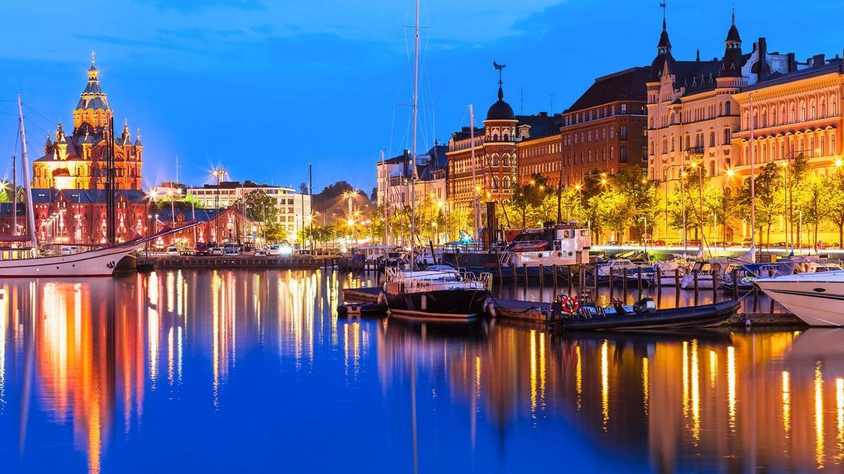 Casco antiguo de la ciudad de Helsinki, Finlandia