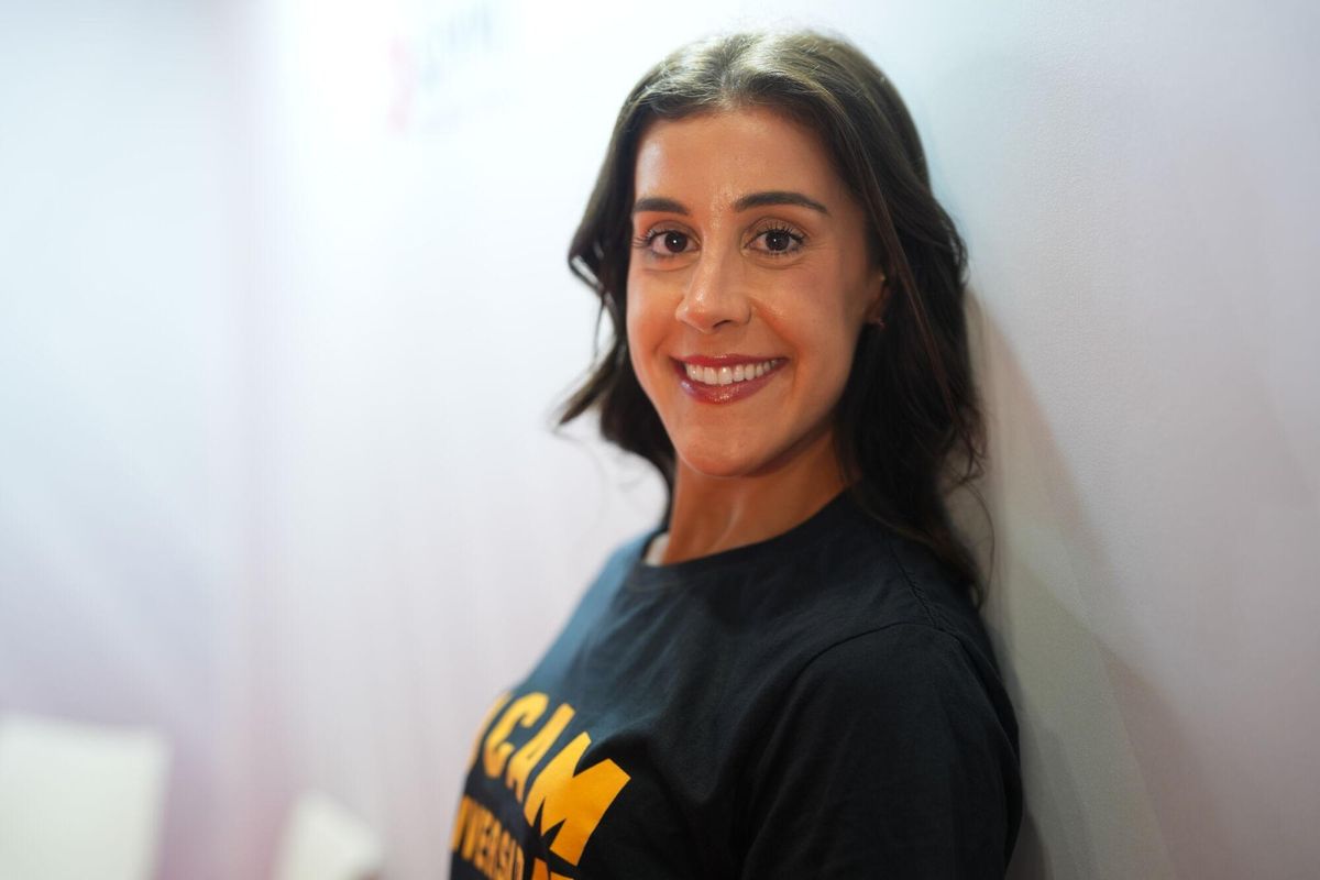Carolina Marín, durante la entrevista.