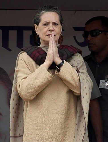 9) Sonia Gandhi, presidenta del Partido del Congreso de India.