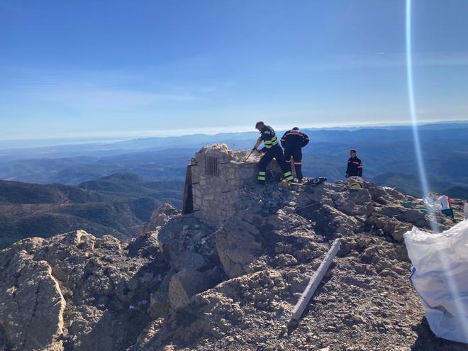 Así ha quedado el techo de Castellón después de retirar la caseta que coronaba el 'Gegant de Pedra'