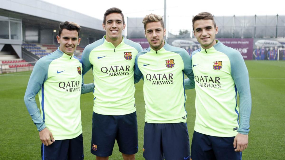 Nili, Martínez, Carbonell y Abeledo reforzaron el entrenamiento del FC Barcelona este viernes