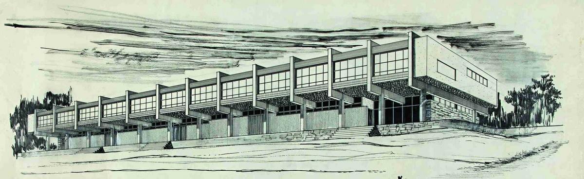 Uno de los planos de Fernández Albalat con el diseño de La Sociedad de Sada. |