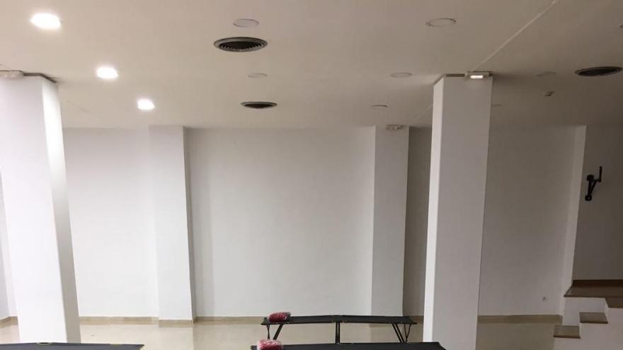 Sala habilitada en Calp para acoger a las personas sin hogar durante la ola de frío