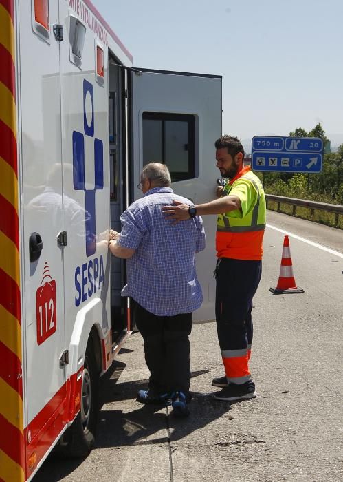 ACCIDENTE EN LA A 68 A LA ALTURA DE PARQUE PRINCIPADO