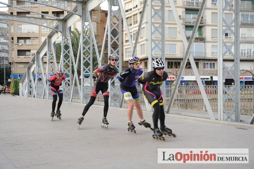 Murcia Maratón. Patinadores en carrera