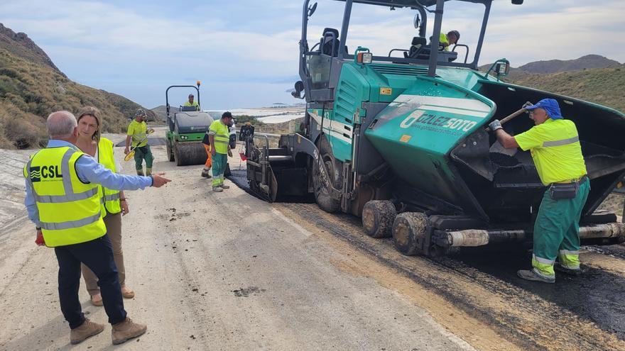 Las obras de la carretera que une Cartagena con Mazarrón concluirán la semana que viene