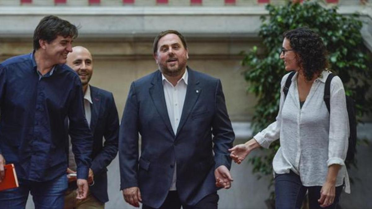 Los líderes de ERC, Oriol Junqueras y Marta Rovira, en una foto de archivo.