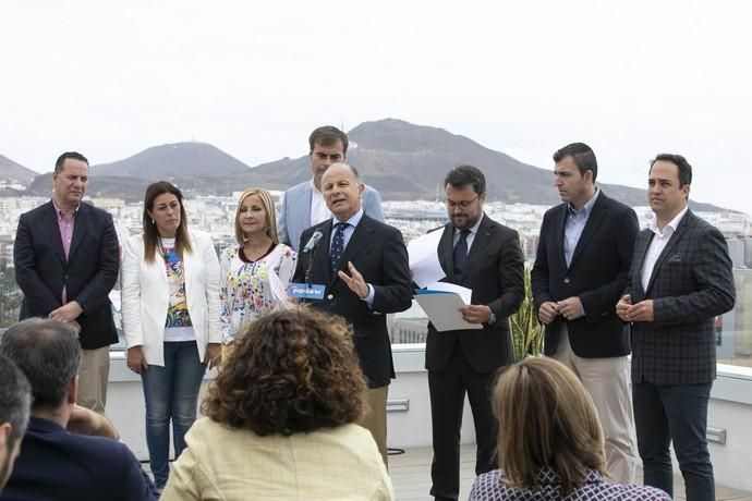 02.05.19. Las Palmas de Gran Canaria. Elecciones 26M. El candidato del Partido Popular a presidente de Canarias, Asier Antona, presenta su programa electoral para los próximos cuatro años, junto al vicesecretario general de Estudios y Programas de su partido Jorge Rodríguez . Hotel BEx Foto Quique Curbelo  | 02/05/2019 | Fotógrafo: Quique Curbelo