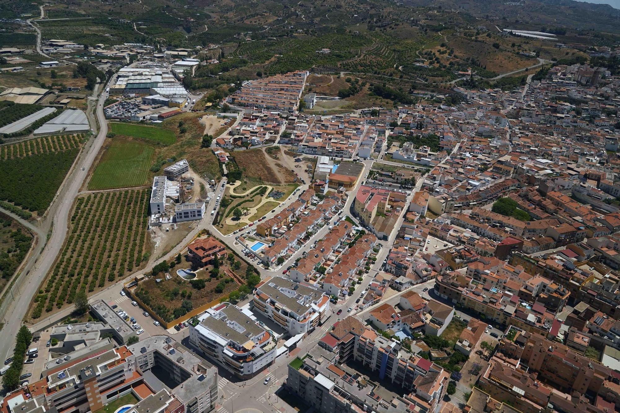 Vista aérea de la localidad malagueña de Vélez Málaga