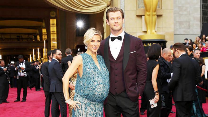 Elsa Pataky con Chris Hemsworth en los Oscar.