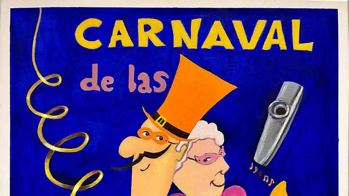 Detalle del cartel de Carnaval de los Mayores 2024, de Antonio Hurtado Berlanga.