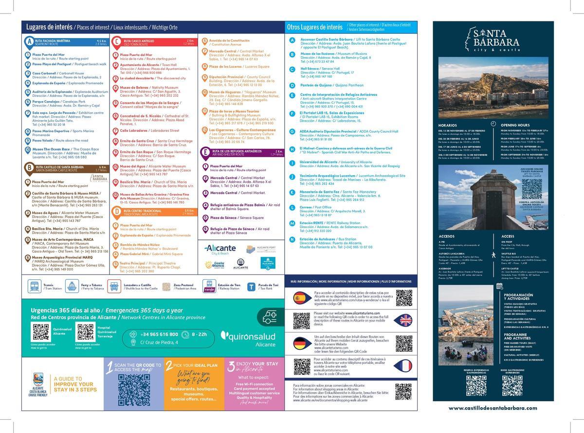 El nuevo mapa que se entrega a los cruceristas que llegan a Alicante