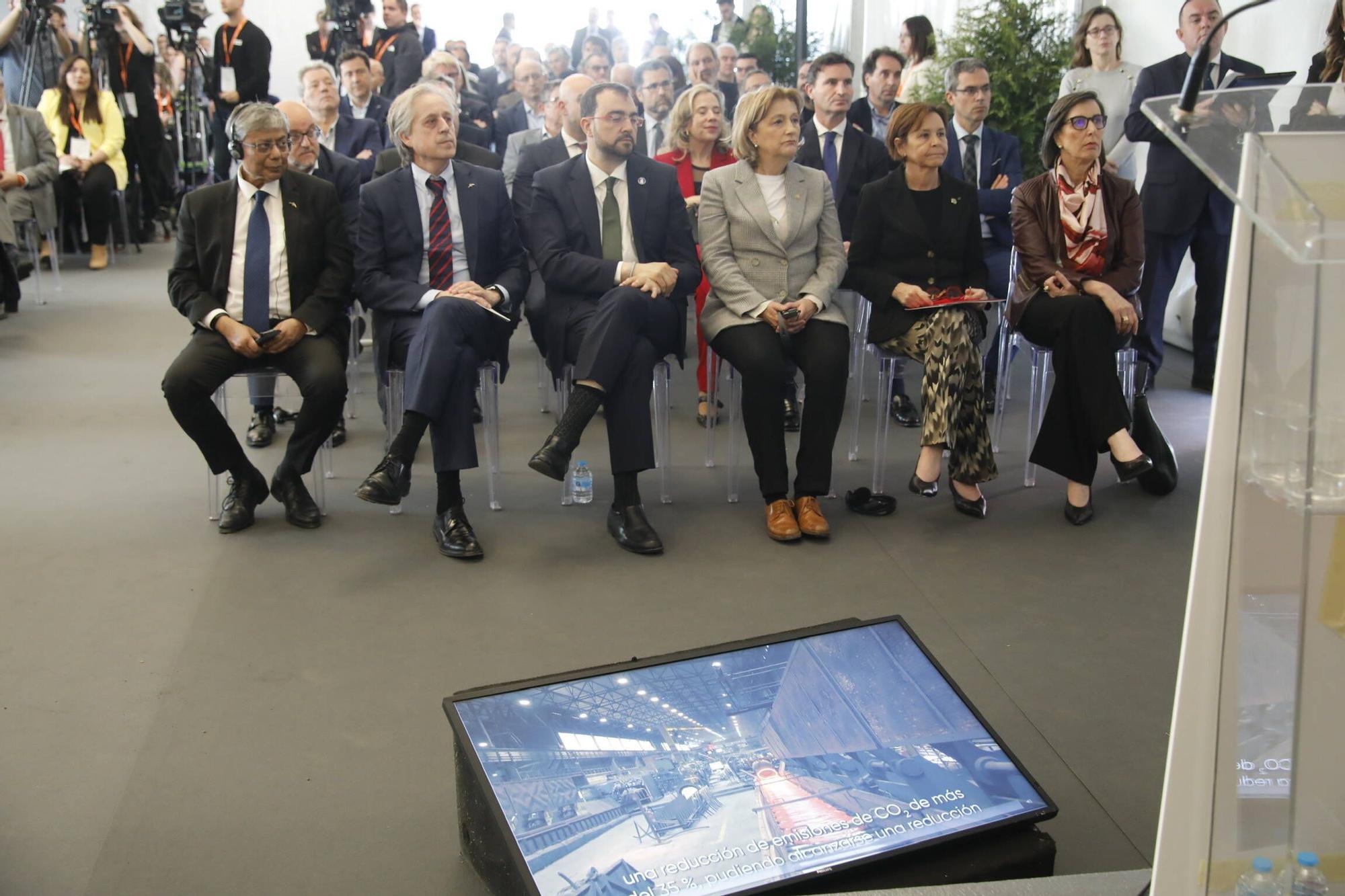 EN IMÁGENES: Así fue la inauguración de las obras para el horno eléctrico hídribido de Arcelor en Gijón