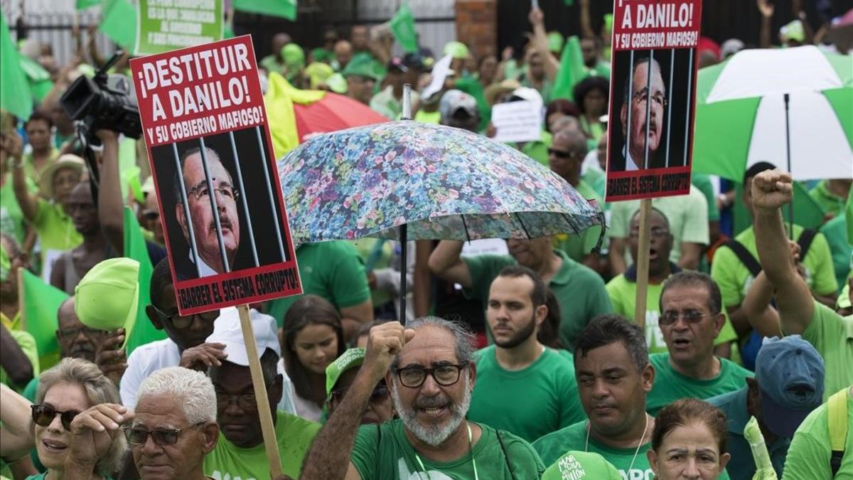 Marcha en Santo Domingo contra la impunidad del caso Odebrecht