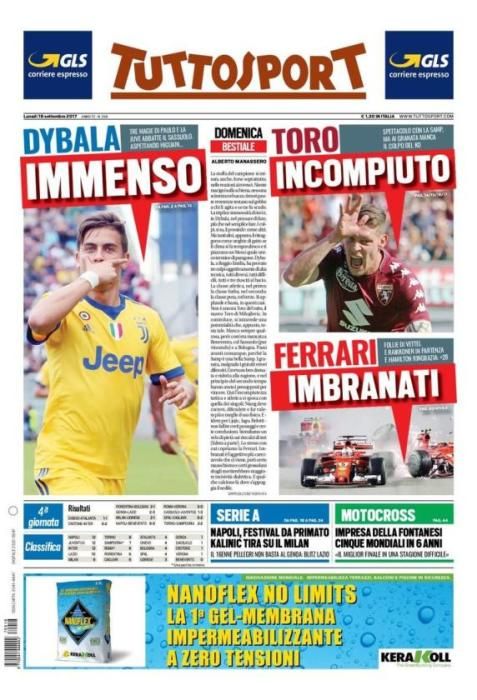 Portadas deportivas del lunes 18/09/17