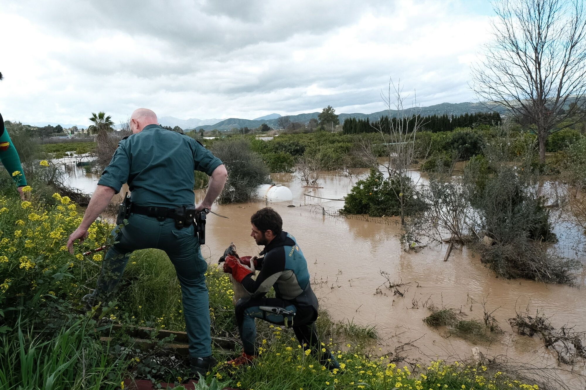 Inundaciones en Cártama y labores de rescate