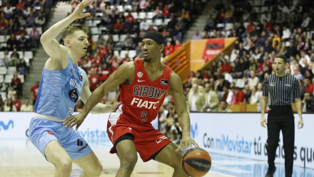 Kameron Taylor, en el partit contra el Breogán a Fontajau