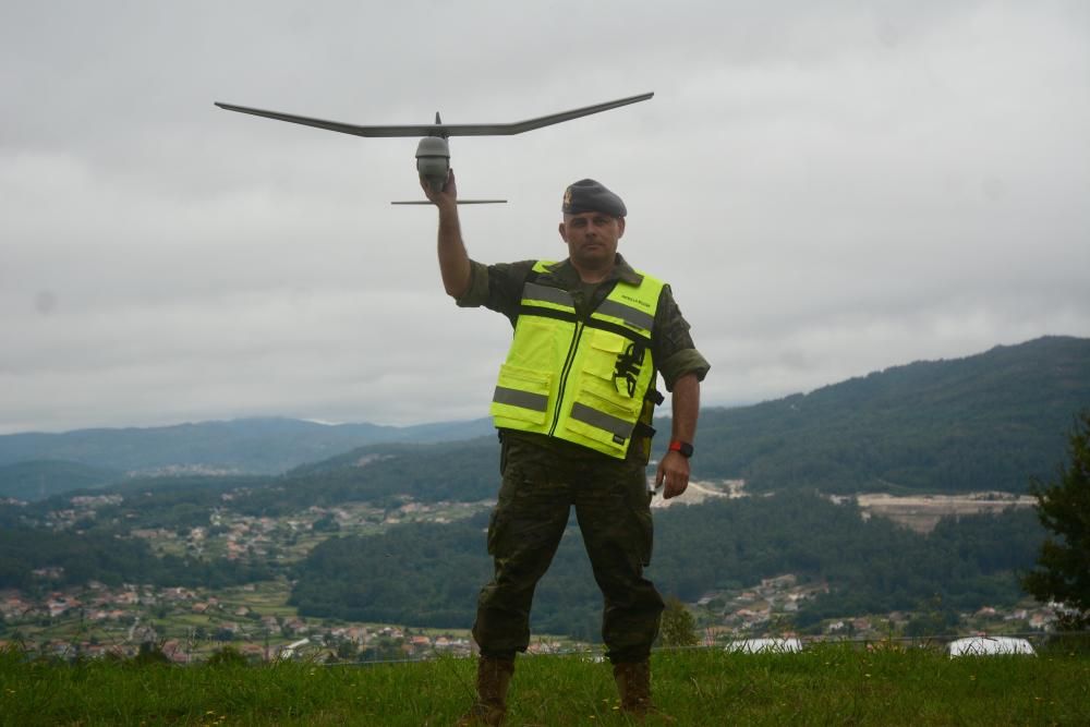 Incendios en Galicia | La brilat despliega sus "centinelas" contra el fuego en los montes de Pontevedra