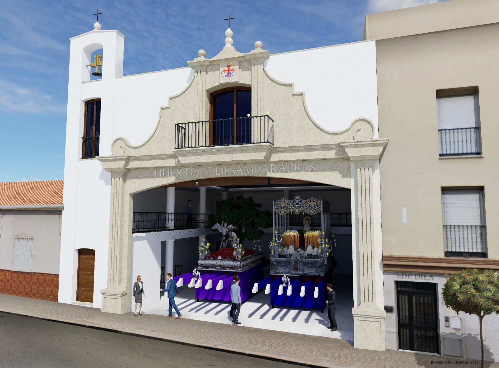 Así será la fachada de la Casa Hermandad del Huerto y Desamparados de Vélez-Málaga.