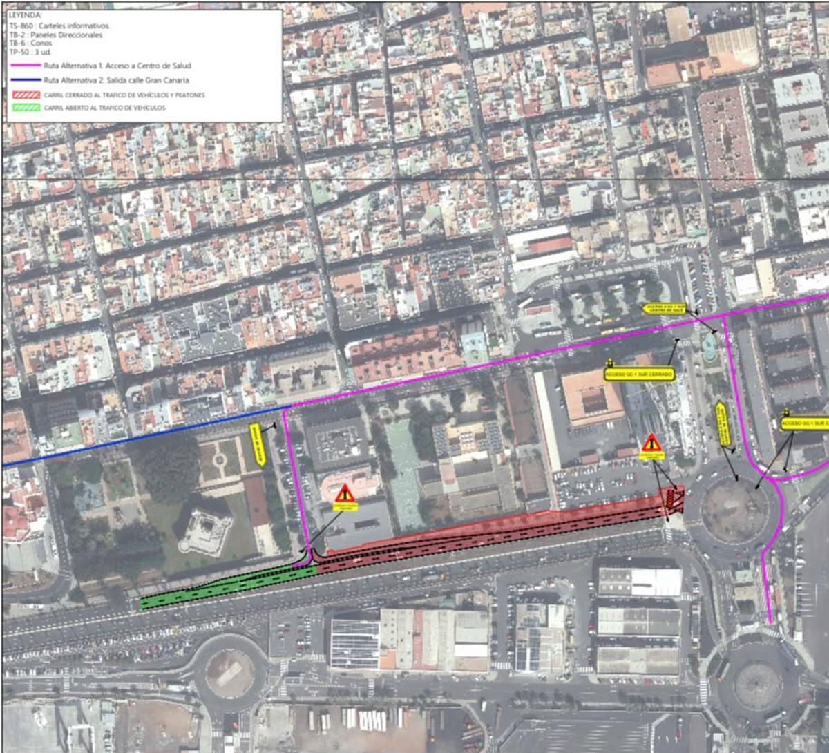 Cortes en la GC-1 este sábado y domingo por las obras de Belén María: horarios, tramos afectados y desvíos