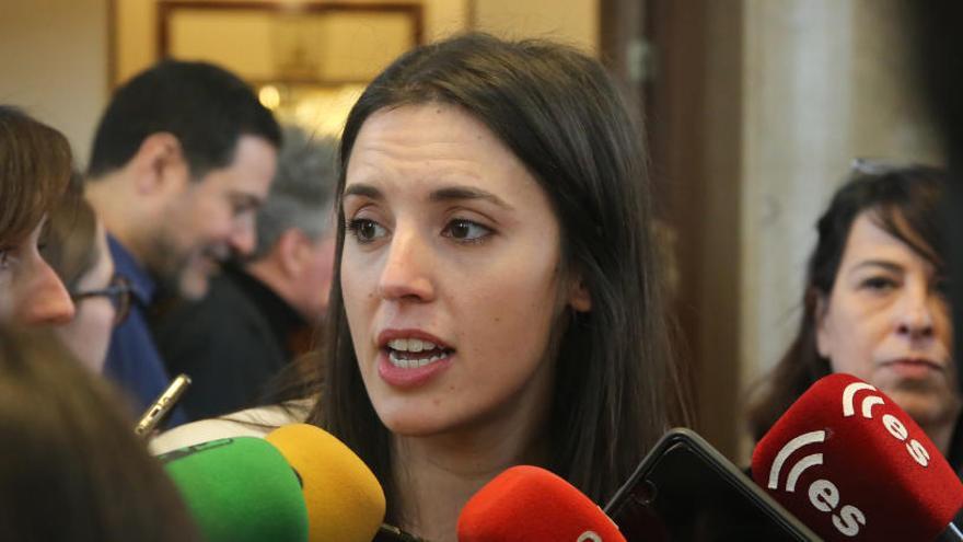 La portavoz de Unidos Podemos, Irene Montero.