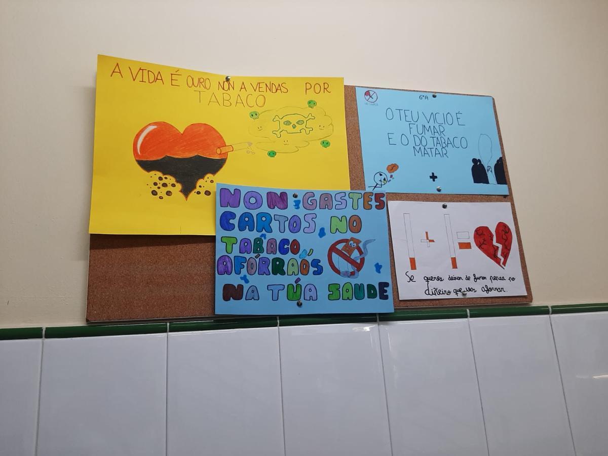Los escolares de Bueu animan a dejar de fumar en el Día Mundial Sin Tabaco
