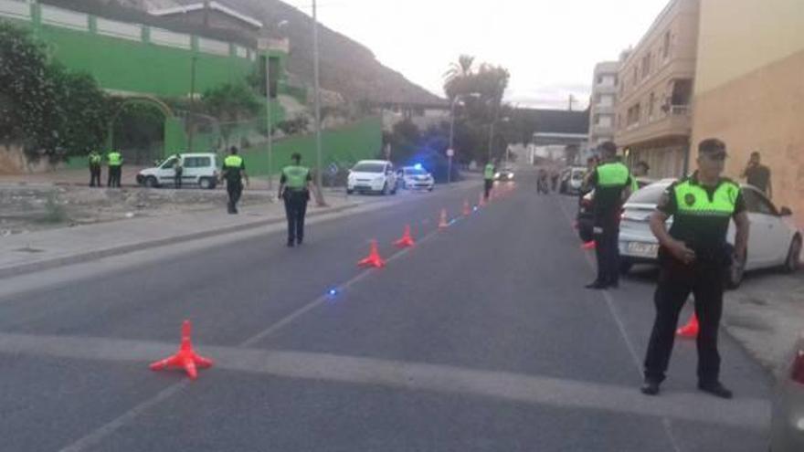 Imagen de uno de los controles en la entrada de Cox a Callosa.