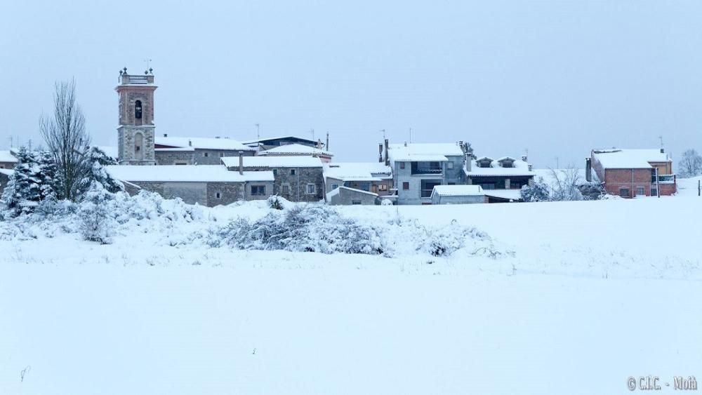 Nevada entre els termes de Moià i Collsuspina