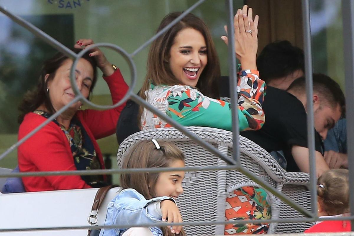 Paula Echevarría durante el encuentro familiar