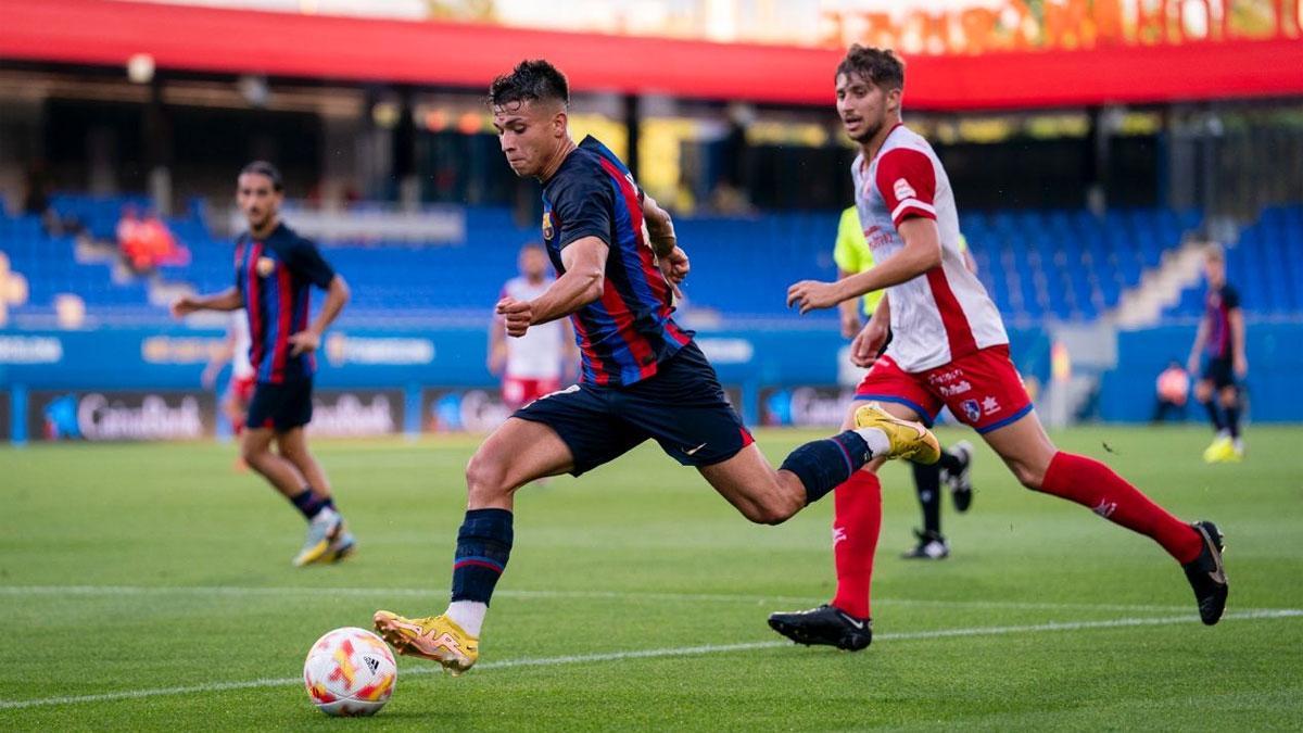 El Barça Atlètic derrotó en el último partido al Calahorra con Juanda como protagonista