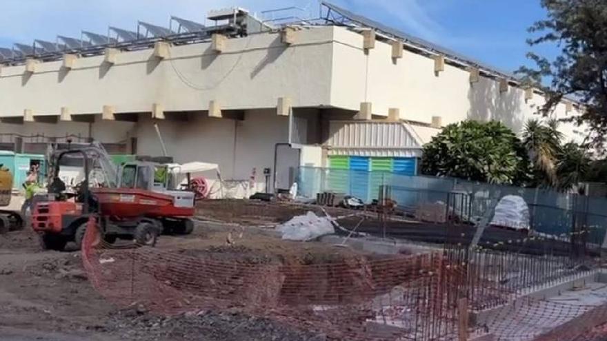Obras del nuevo complejo deportivo de Santa Cruz de Tenerife