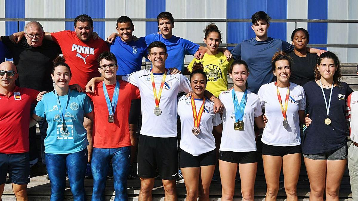 La vigente Escuela de Lanzamientos de A Coruña, que sigue logrando éxitos nacionales temporada tras temporada. |  // CARLOS PARDELLAS