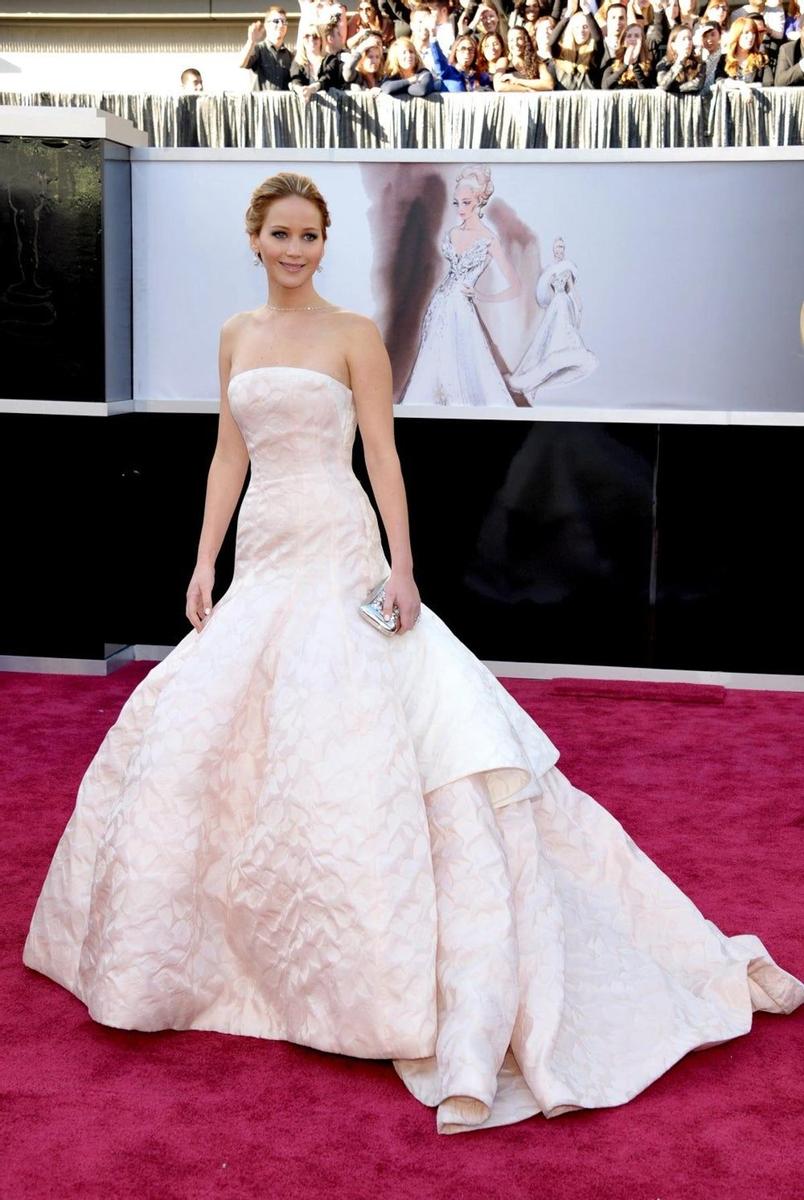 Jennifer Lawrence en los premios Oscar de 2013