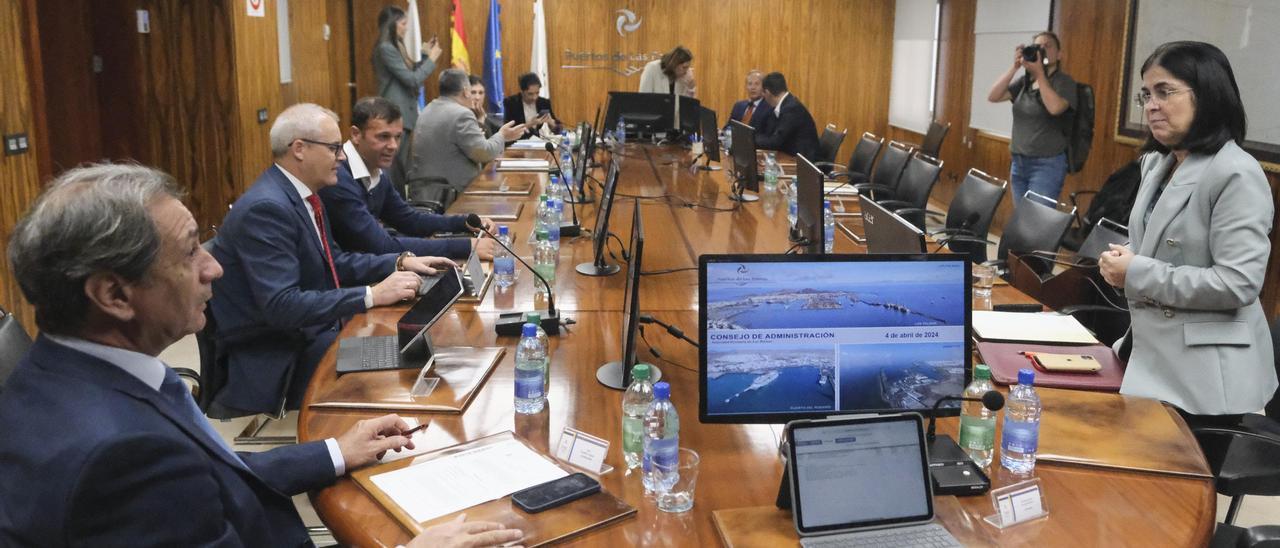 Un momento del último Consejo de Administración de Puertos de Las Palmas.