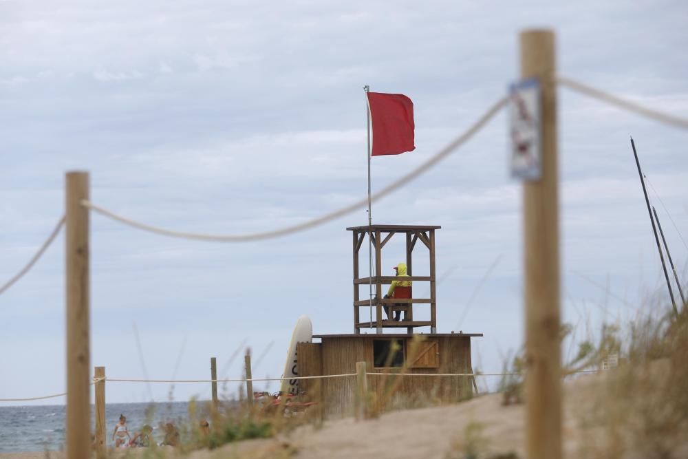 Mala mar a la platja de Pals