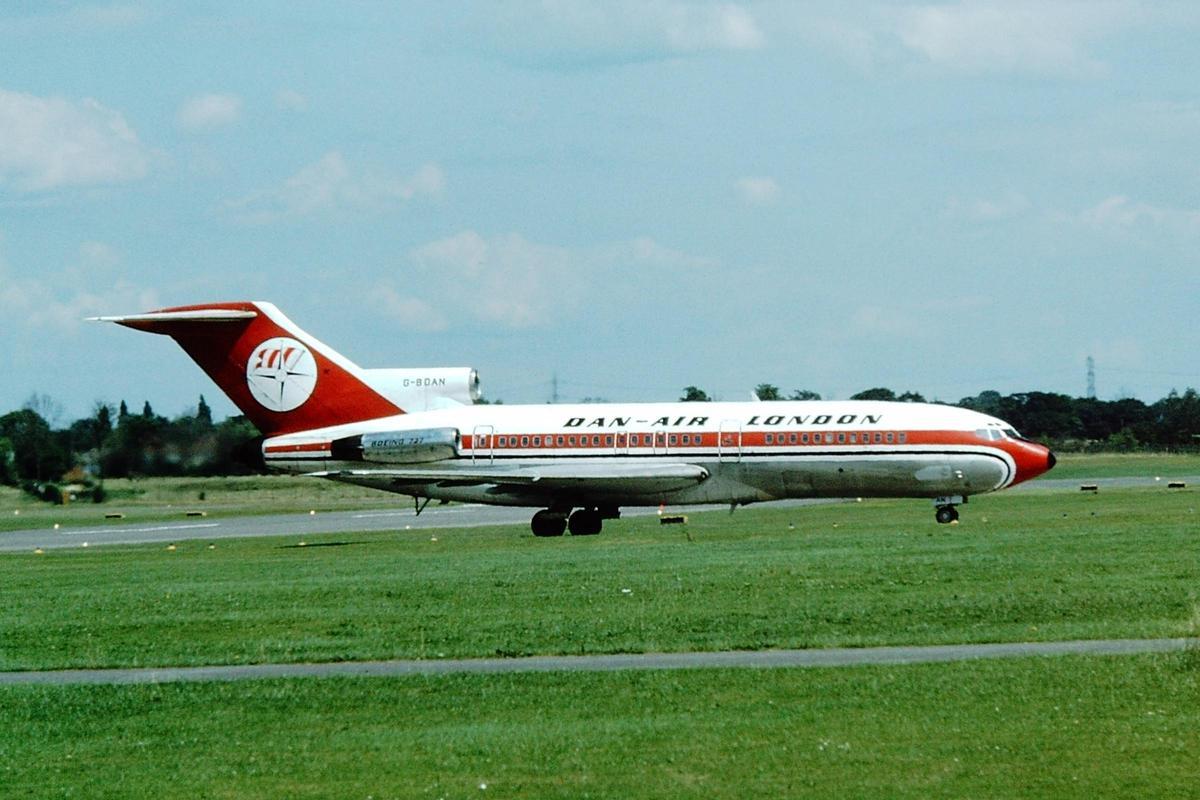 El Boeing 727 de Dan Air que se estrelló contra la montaña del Diablillo, en Tenerife, el 25 de abril de 1980.