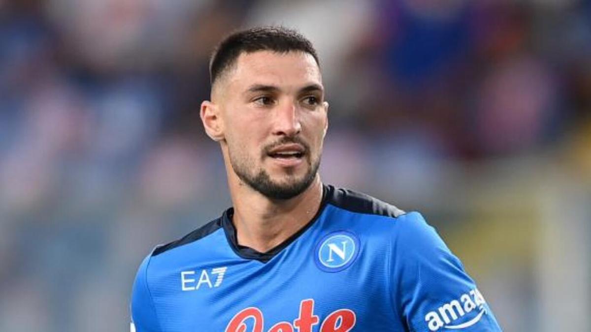 Politano, con la camiseta del Napoli