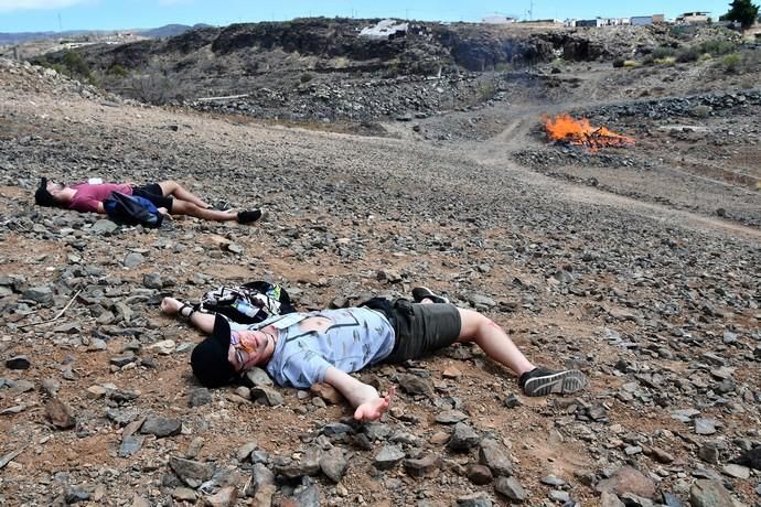 10/04/2019 SAN BARTOLOME DETIRAJANA. Simulacro accidente aéreo del Ejercito del Aire.  Fotógrafa: YAIZA SOCORRO.  | 10/04/2019 | Fotógrafo: Yaiza Socorro