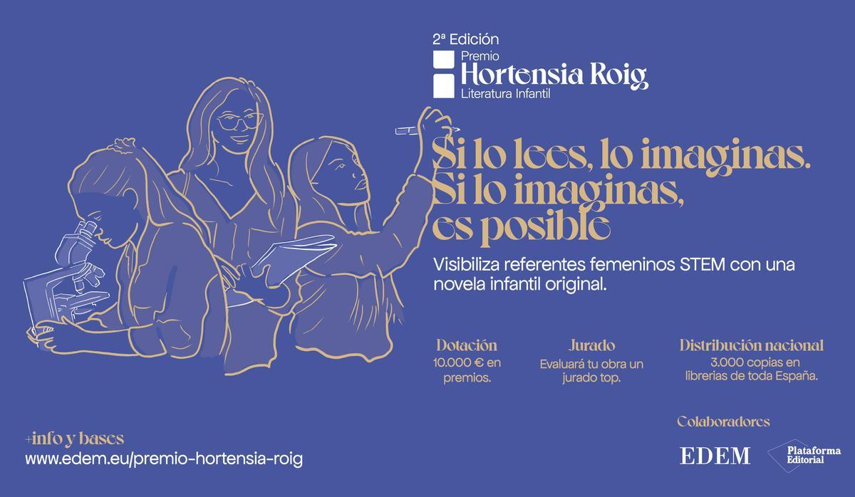 Cartel de la segunda edición del Premio Hortensia Roig.
