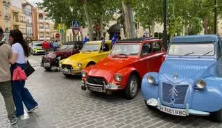 Unos 50 coches asisten a la concentración de Citröen clásicos de Lucena