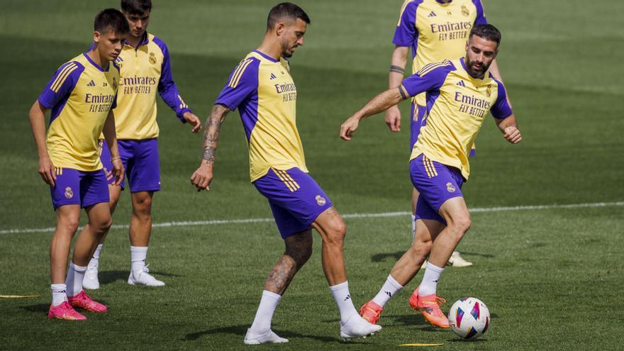 Entrenamiento del Real Madrid previo al partido contra el Alavés