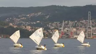 La flota salió al agua en el Meeting Internacional Ciudad de Vigo pero la única manga acabó anulada