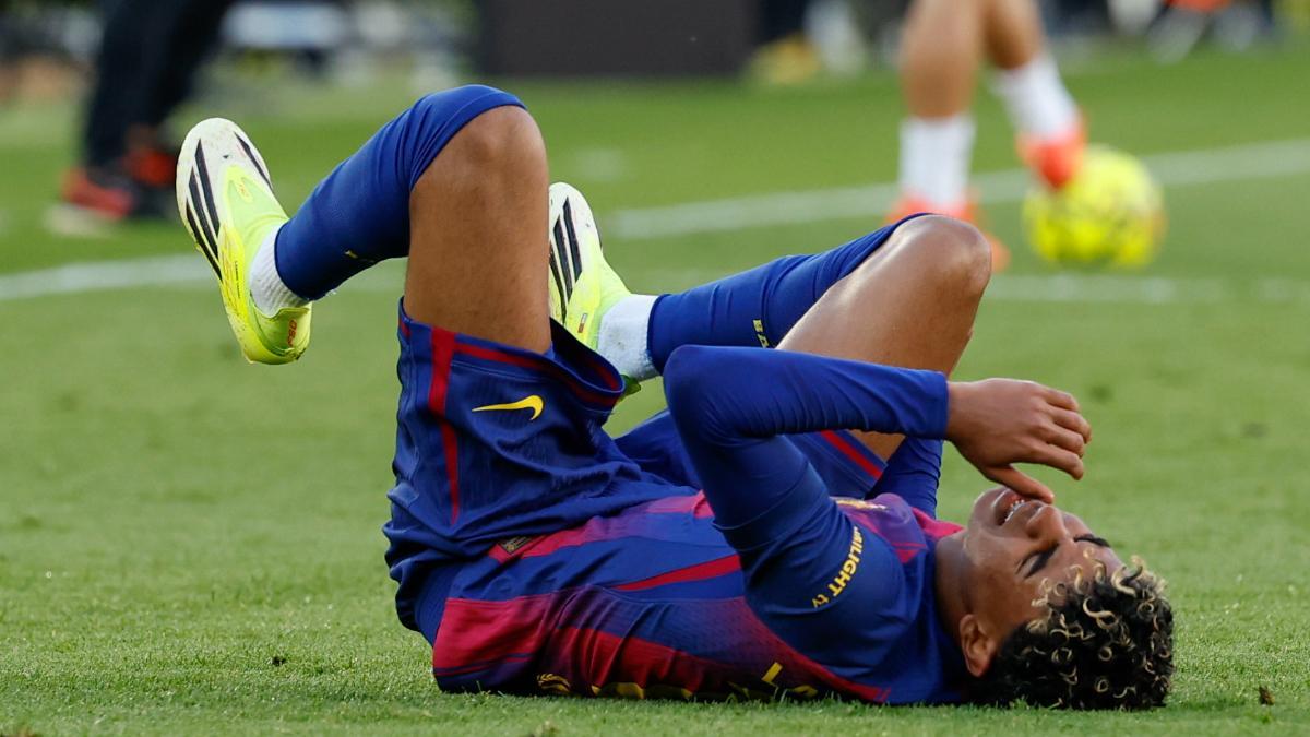 Lamine Yamal, dolorido en el Barça - Mallorca