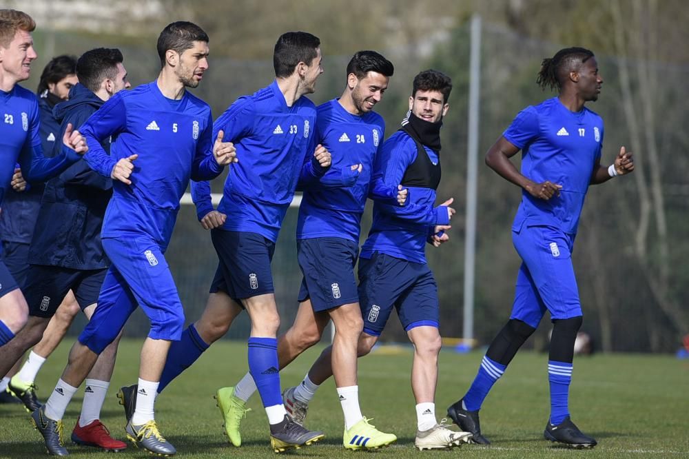 Entrenamiento del Oviedo en El Requexón