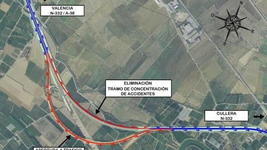 Fomento abre el nuevo enlace a Cullera de la N-332 para reducir su peligrosidad