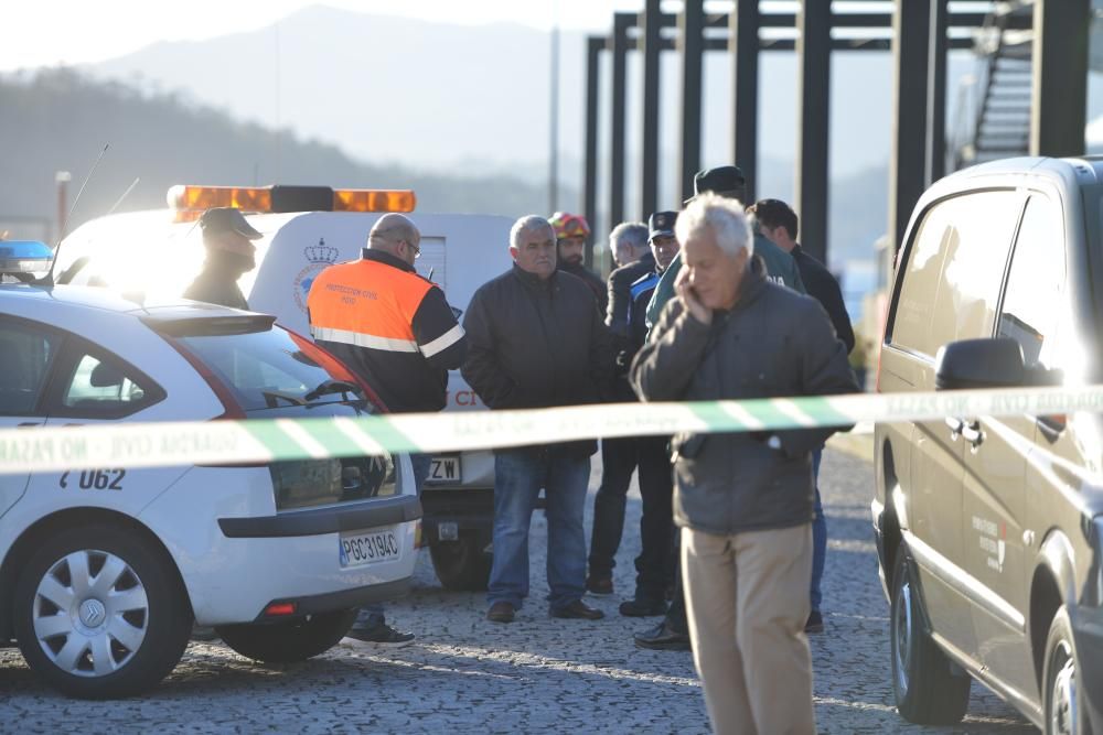 El naufragio de un pesquero en Combarro en imágene