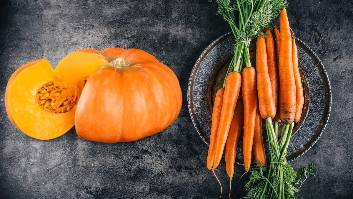 Calabaza y zanahoria.